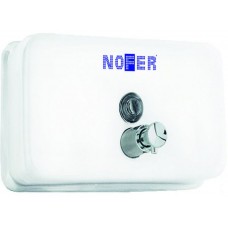 Dozator de sapun lichid orizontal Inox alb